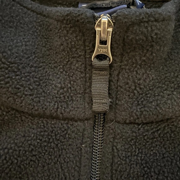 Lands' End Vest Unisex XXL Black Fleece Full Zip Pockets USA Outdoors Hiking - Picture 6 of 9